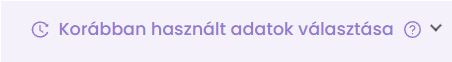 Korábbi adatok használata