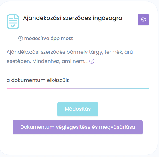 Meglévő dokumentum